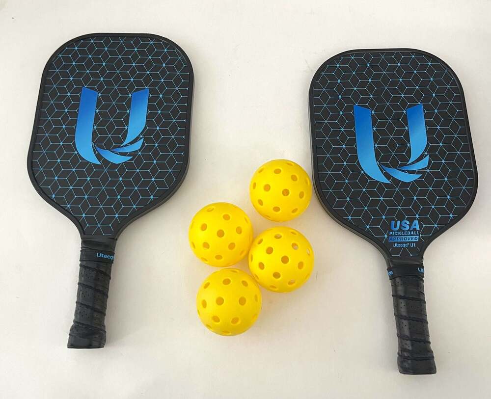 Uteeqe U1 Pickleball Paddles Set of 2 with 4 Balls